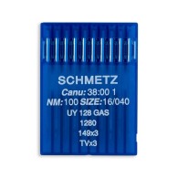 Schmetz Canu 38:00 UY 128 GAS TVx3 Industrial Coverstitch Needles size 100/16